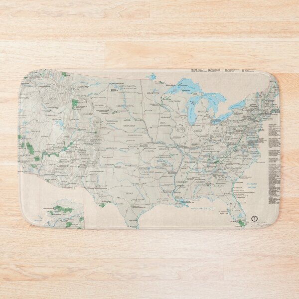 Item preview, United States National Parks Map (2000) Vintage US Recreational & Preserve Areas Atlas designed and sold by BravuraMedia.