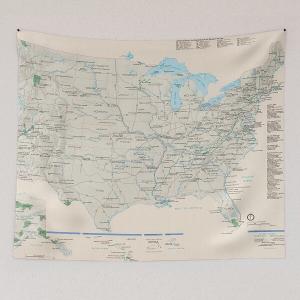 Item preview, United States National Parks Map (2000) Vintage US Recreational & Preserve Areas Atlas designed and sold by BravuraMedia.