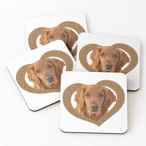 Item preview, Golden Retriever Design with Heart Shaped Word Art designed and sold by LifeCrush.