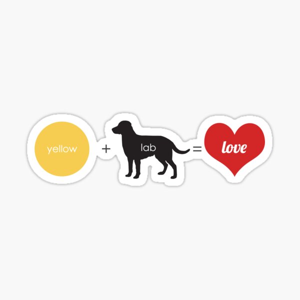Yellow Lab Love Sticker