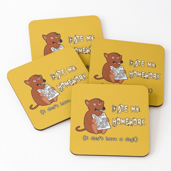 Item preview, I ate my homework no dog rat funny deadline student excuse designed and sold by SolidEarthArt.
