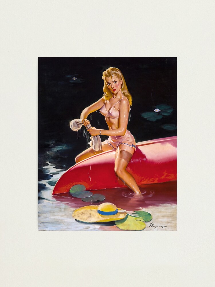 Alternate view of Gil Elvgren - We Had a Little Falling Out, 1946 Photographic Print