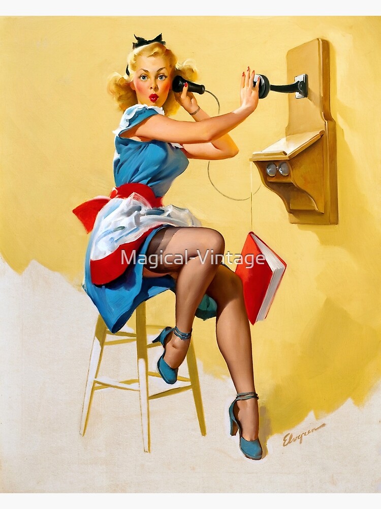 Gil Elvgren - What a Line! 1949 by Magical-Vintage