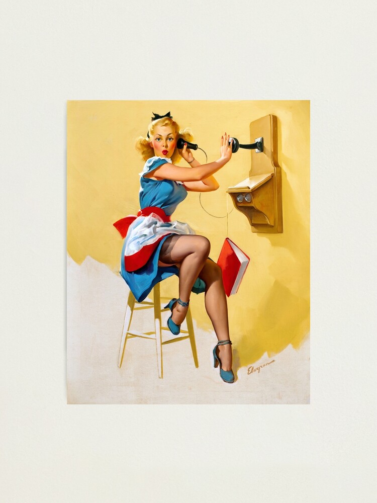 Alternate view of Gil Elvgren - What a Line! 1949 Photographic Print