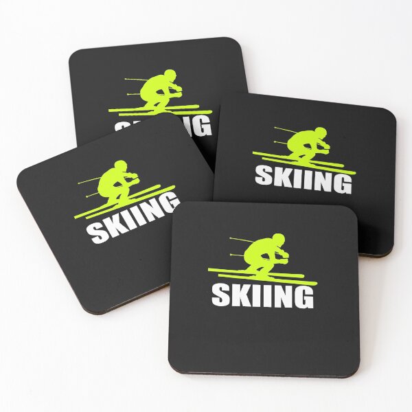 Item preview, Skiing Neon Design in Black  designed and sold by LeHongTien.