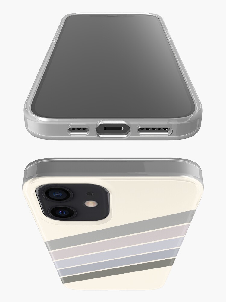 Alternate view of RETRO GRAY beige RAINBOW iPhone Case & Cover