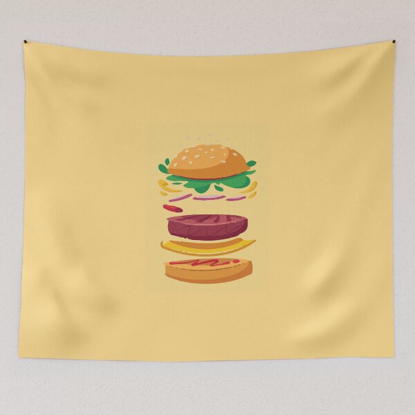 Artikelvorschau, Burger-Explosion-Illustration entworfen und verkauft von OD-Designs.