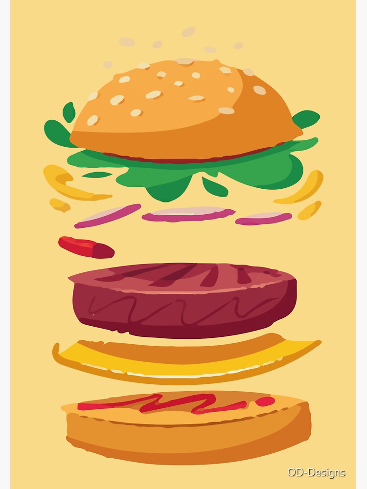Burger Explosion Illustration by OD-Designs
