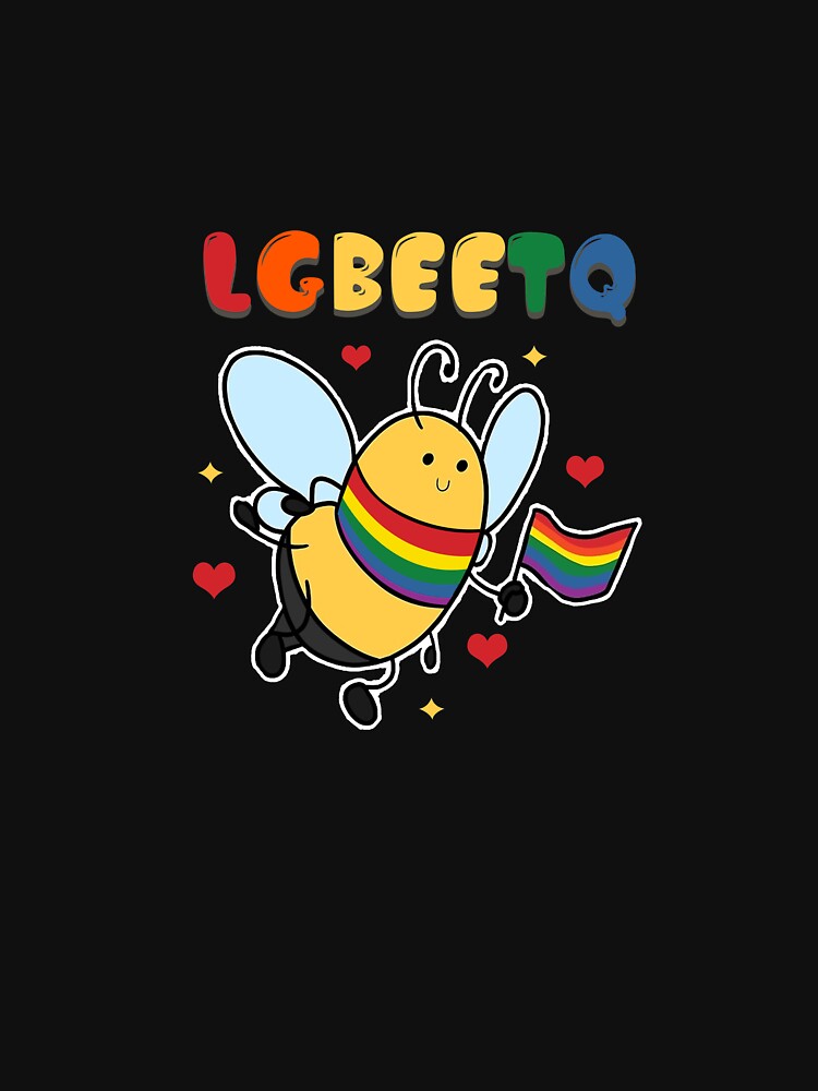 LGBEETQ LGBTQ Community Bee Honeycomb Insect Honey Bees Beehive Stingless Honeybee T-shirt Design by Customdesign200