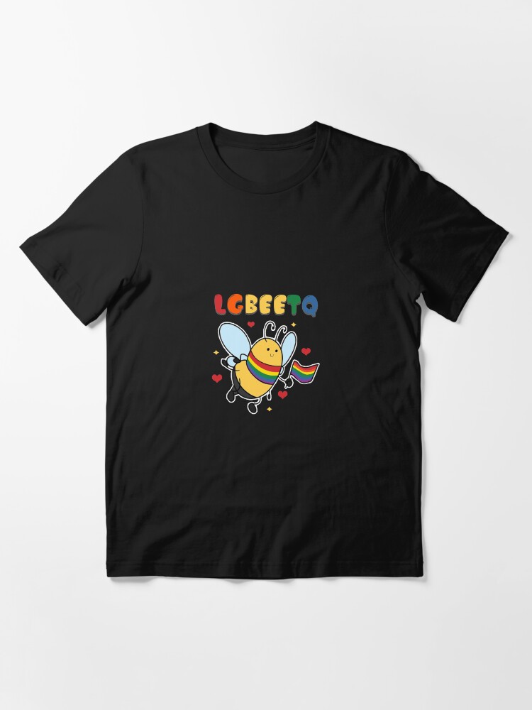 Alternate view of LGBEETQ LGBTQ Community Bee Honeycomb Insect Honey Bees Beehive Stingless Honeybee T-shirt Design Essential T-Shirt