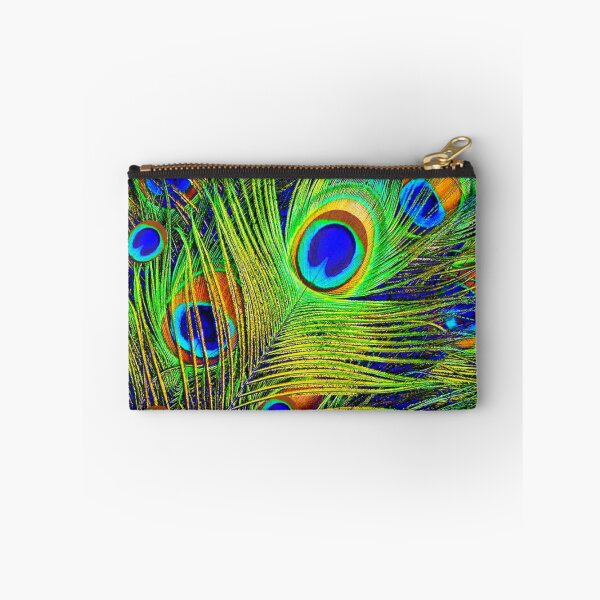 Item preview, GREEN-BLUE PEACOCK FEATHERS PATTERN ART designed and sold by sharlesart.