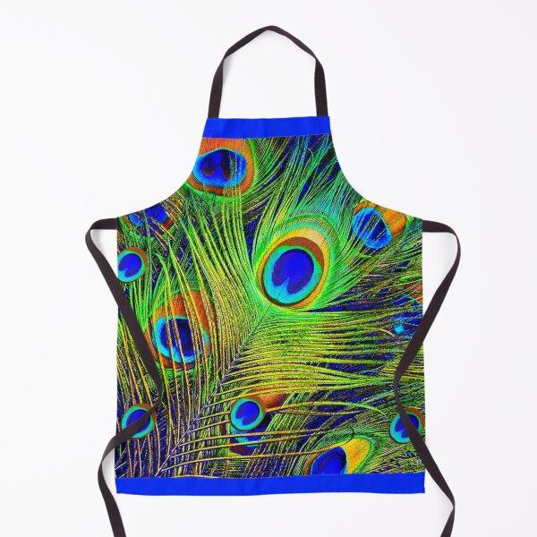 Item preview, GREEN-BLUE PEACOCK FEATHERS PATTERN ART designed and sold by sharlesart.