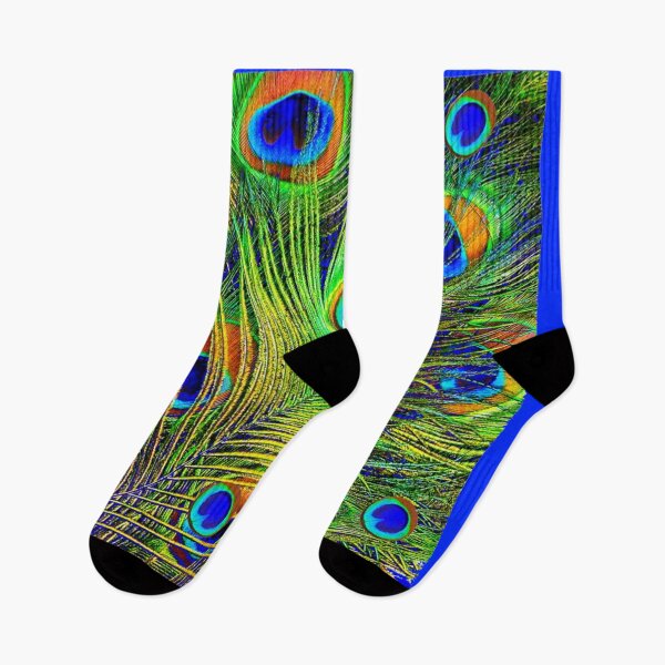 Item preview, GREEN-BLUE PEACOCK FEATHERS PATTERN ART designed and sold by sharlesart.