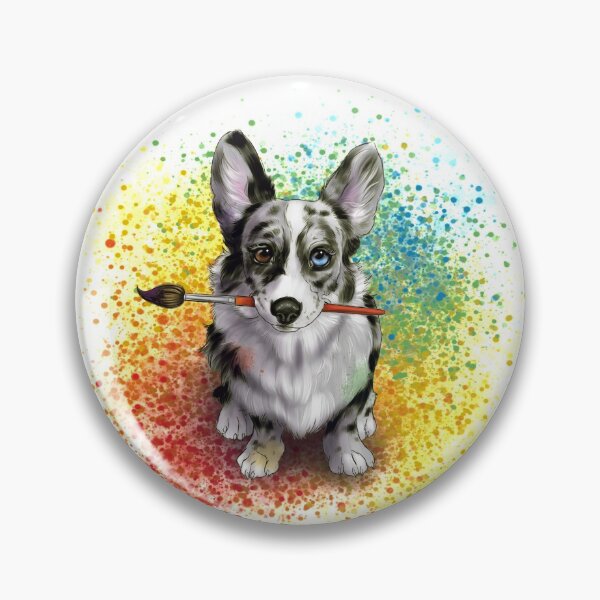 Item preview, Chaotic Corgi by Lea Brubaker designed and sold by ArtWhileApart.