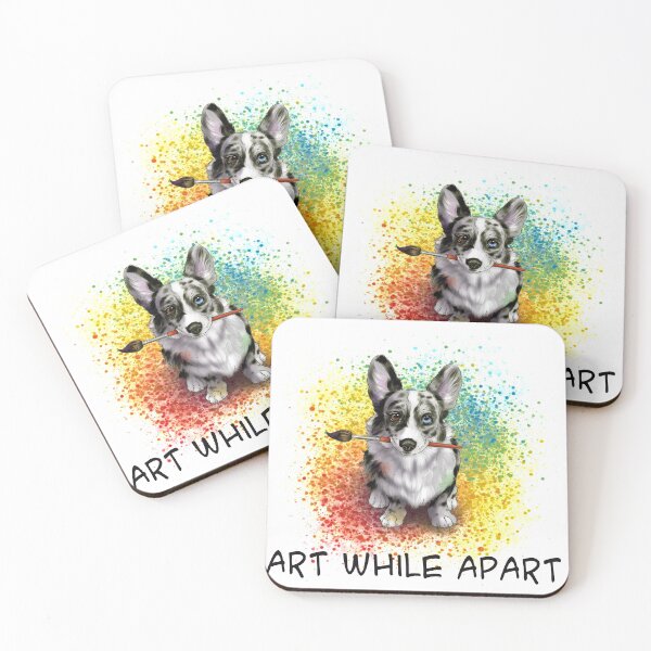 Item preview, Chaotic Corgi by Lea Brubaker designed and sold by ArtWhileApart.