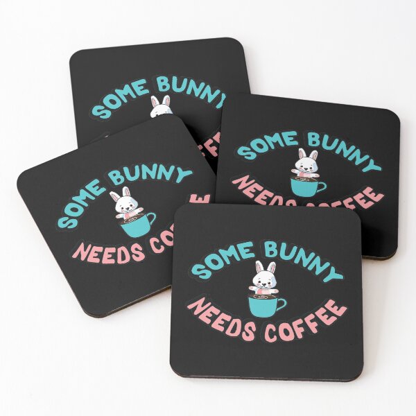 Item preview, Some Bunny Needs Coffee  Black designed and sold by ShopTr3ndy.