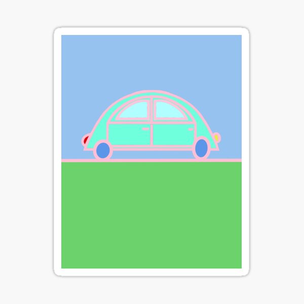 "Neon Mint Car" Sticker for Sale by CPArtStudios Redbubble