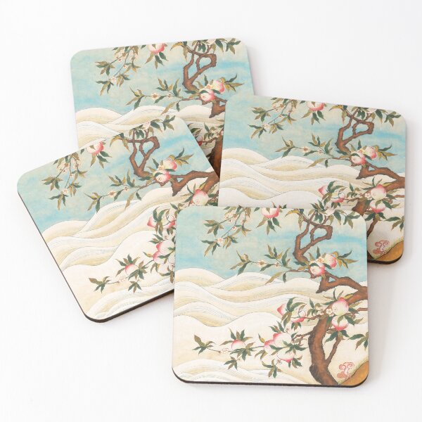 Item preview, Korean traditional painting minhwa: Peach and tree  designed and sold by ezsomc.
