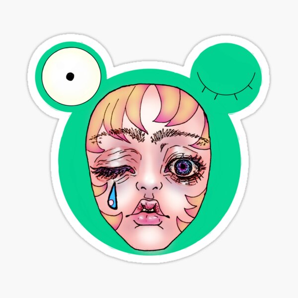 Vista previa del artículo con la obra «Niña rana», diseñado y vendido por qinganndrew.