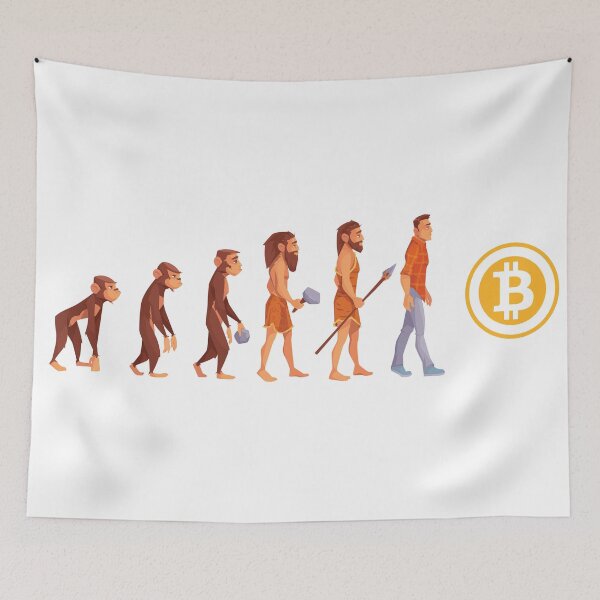 Item preview, Bitcoin and Ape Evolution designed and sold by ParadoxEnvision.