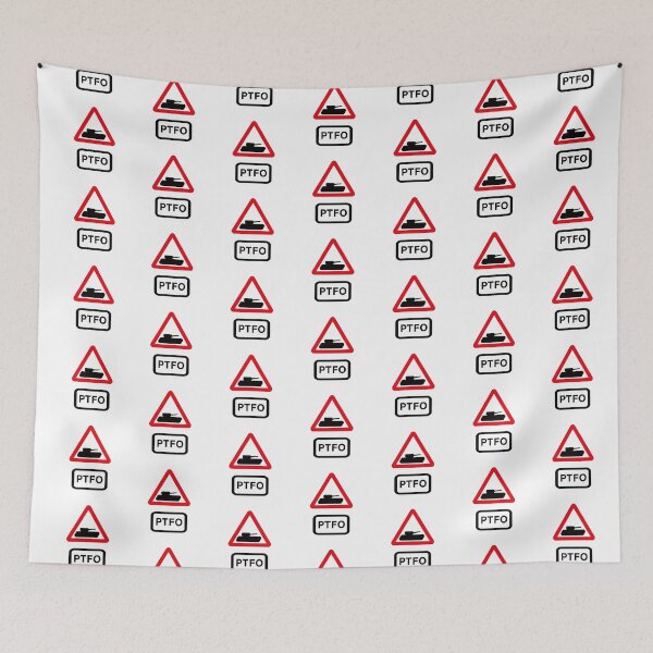 Item preview, Tank Road Sign PTFO - Play the f*&king objective! Gamer's design designed and sold by MintGubbins.