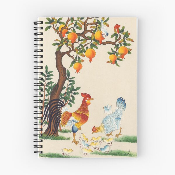 Item preview, Korean traditional painting minhwa: pomegranate and chicken designed and sold by ezsomc.