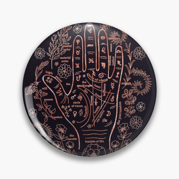 Item preview, Palm Reading Fortune Telling Divination Chart - Floral designed and sold by GrimButterfly.