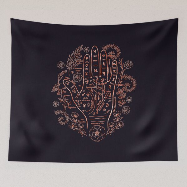 Item preview, Palm Reading Fortune Telling Divination Chart - Floral designed and sold by GrimButterfly.