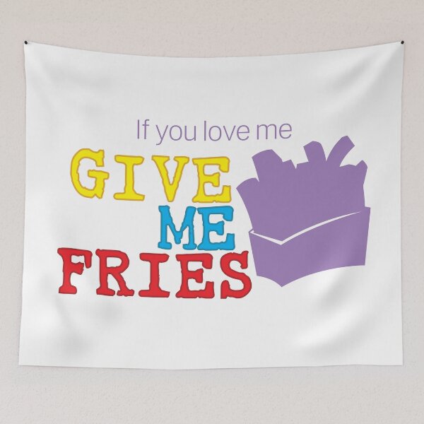 Item preview, If you love me, give me fries (just letters) designed and sold by sunsunyy.