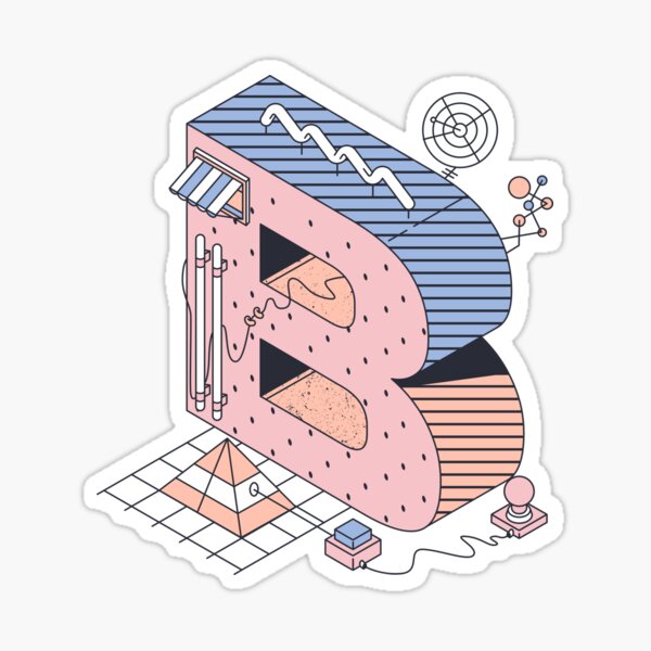 "The Letter B" Sticker For Sale By BEAST-FASHION | Redbubble