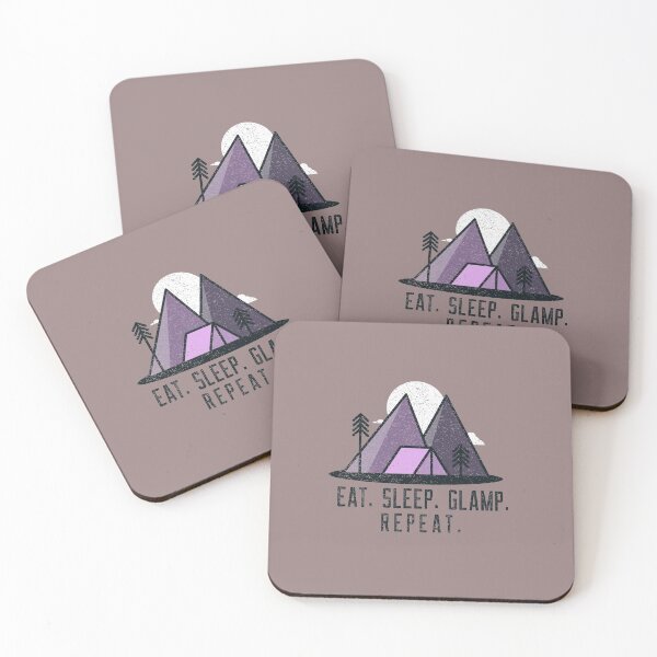 Item preview, Eat Sleep Glamp Repeat designed and sold by CactusFamily.