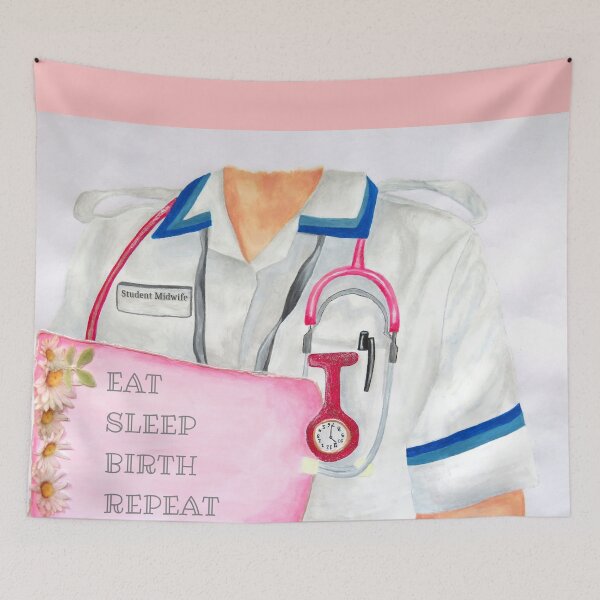 Aperçu de l'œuvre Sage-femme étudiante en uniforme créée et vendue par MidwiferyGifts.