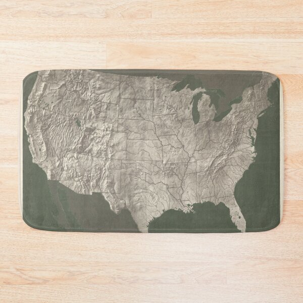 Item preview, Old US Relief Map (1893) Vintage United States Topography Atlas designed and sold by BravuraMedia.