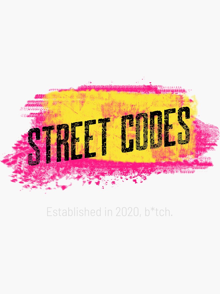 " Street Codes Logo Streetwear Street Codes" Sticker for Sale by
