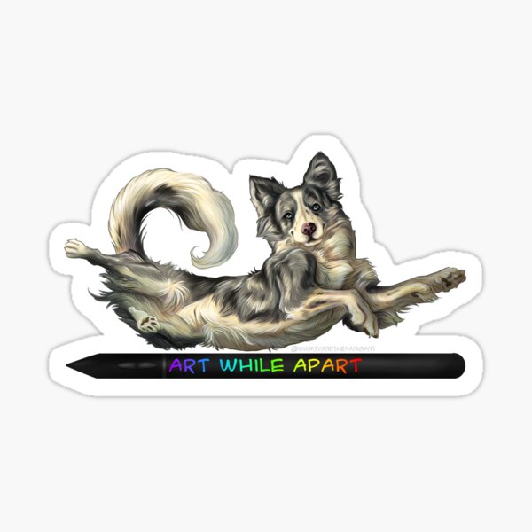 Aerial Shepherd by Lea Brubaker Sticker