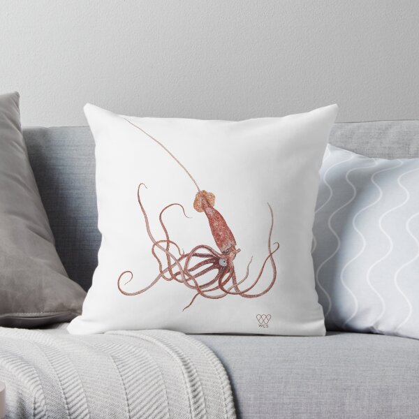 Long-Spined Giant Squid Throw Pillow