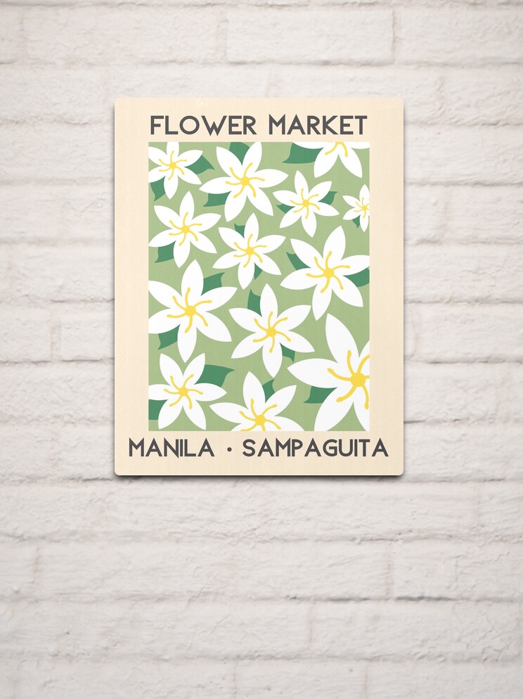 Sampaguita, flower portrayed in a stamp, flower stamps Sticker for Sale  by MVPrintsPH