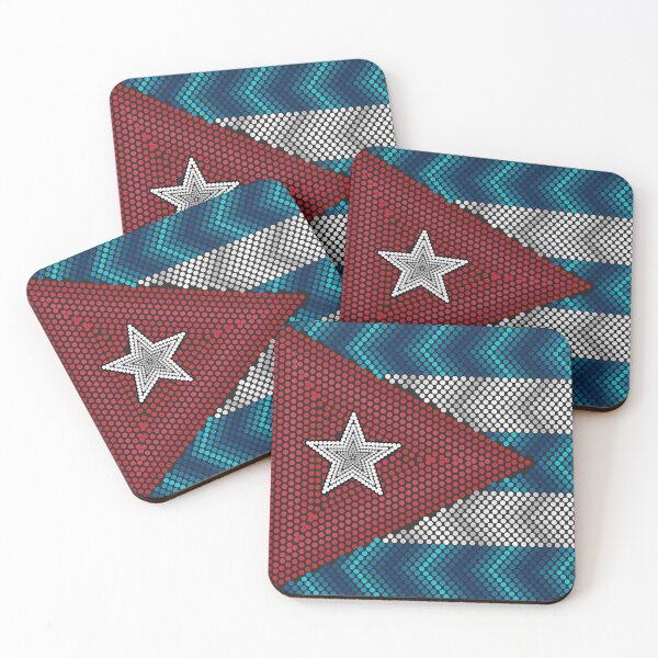 Item preview, cuba flag flag dotart aboriginal cuban art che guevara castro designed and sold by MeryemSpace.