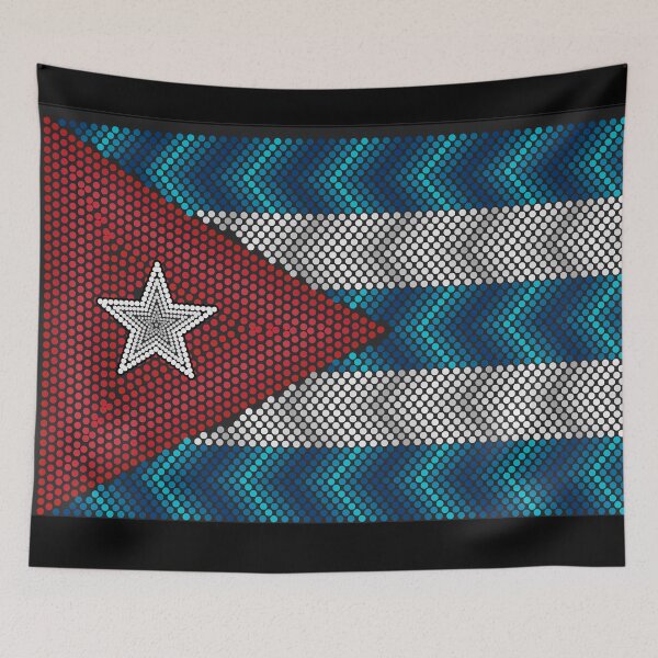 Item preview, cuba flag flag dotart aboriginal cuban art che guevara castro designed and sold by MeryemSpace.