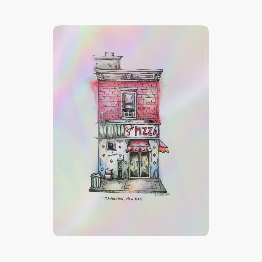 Joe's cheapest Pizza - NYC Storefront - Watercolor Print