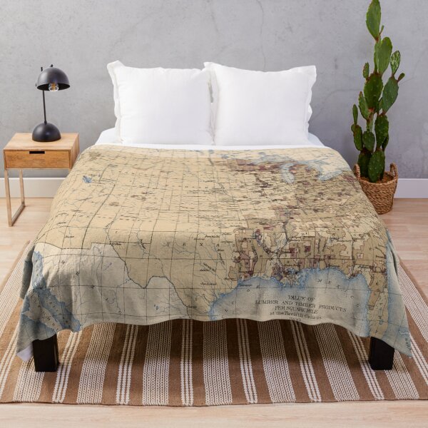 Item preview, Old US Timber Products Regional Value Map (1903) Vintage United States Lumber Atlas designed and sold by BravuraMedia.
