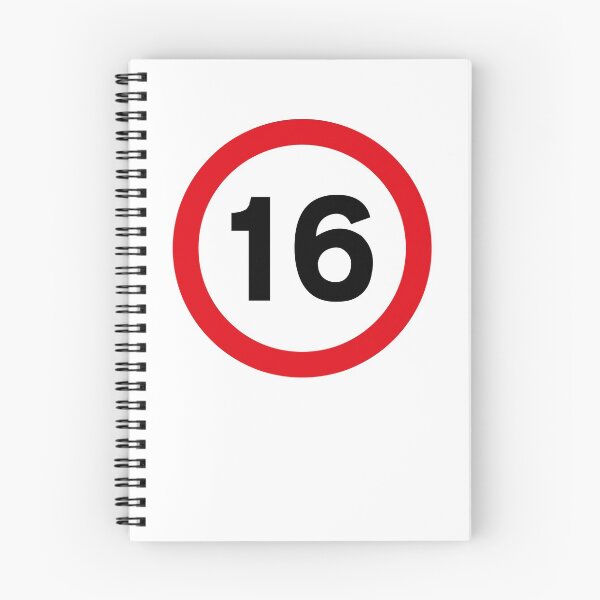 Item preview, 16 mph UK Speed Limit sign - 16 (Sixteenth birthday) designed and sold by MintGubbins.