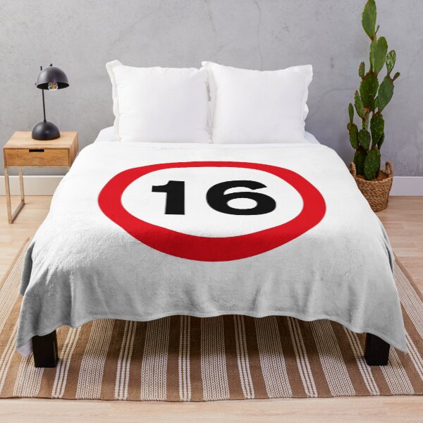 Item preview, 16 mph UK Speed Limit sign - 16 (Sixteenth birthday) designed and sold by MintGubbins.