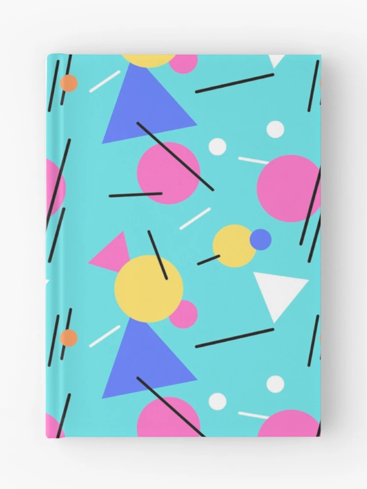 Thumbnail 1 of 3, Journal, Bright Geometric Pattern Design, Turquoise repeat pattern designed and sold by WoollyOrbit2000.