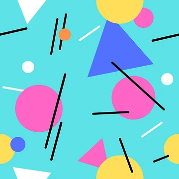 Artwork thumbnail, Bright Geometric Pattern Design, Turquoise repeat pattern by WoollyOrbit2000