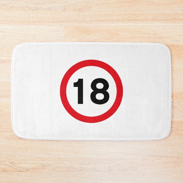 Item preview, 18 mph UK Speed Limit sign - 18 (Eighteenth birthday) designed and sold by MintGubbins.