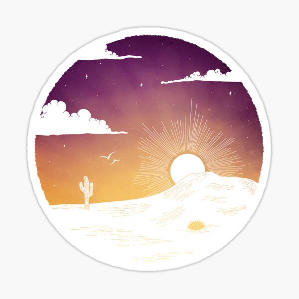Desert Sunset Sticker