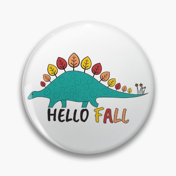 Item preview, Hello Fall Funny Autumn Leaves Dinosaur designed and sold by dass-art.