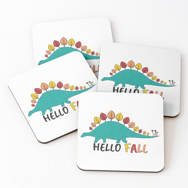 Item preview, Hello Fall Funny Autumn Leaves Dinosaur designed and sold by dass-art.