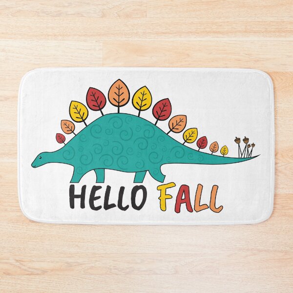Item preview, Hello Fall Funny Autumn Leaves Dinosaur designed and sold by dass-art.